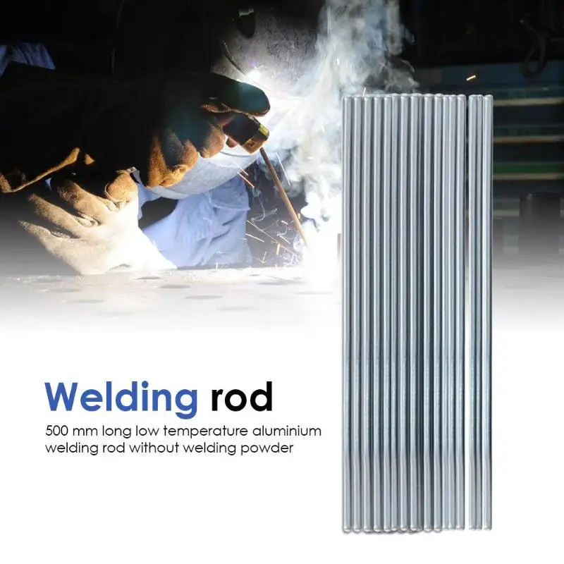 10Pcs 500mm Low Temperature Aluminum Welding Rod Electrodes Welding Sticks Soldering Tools