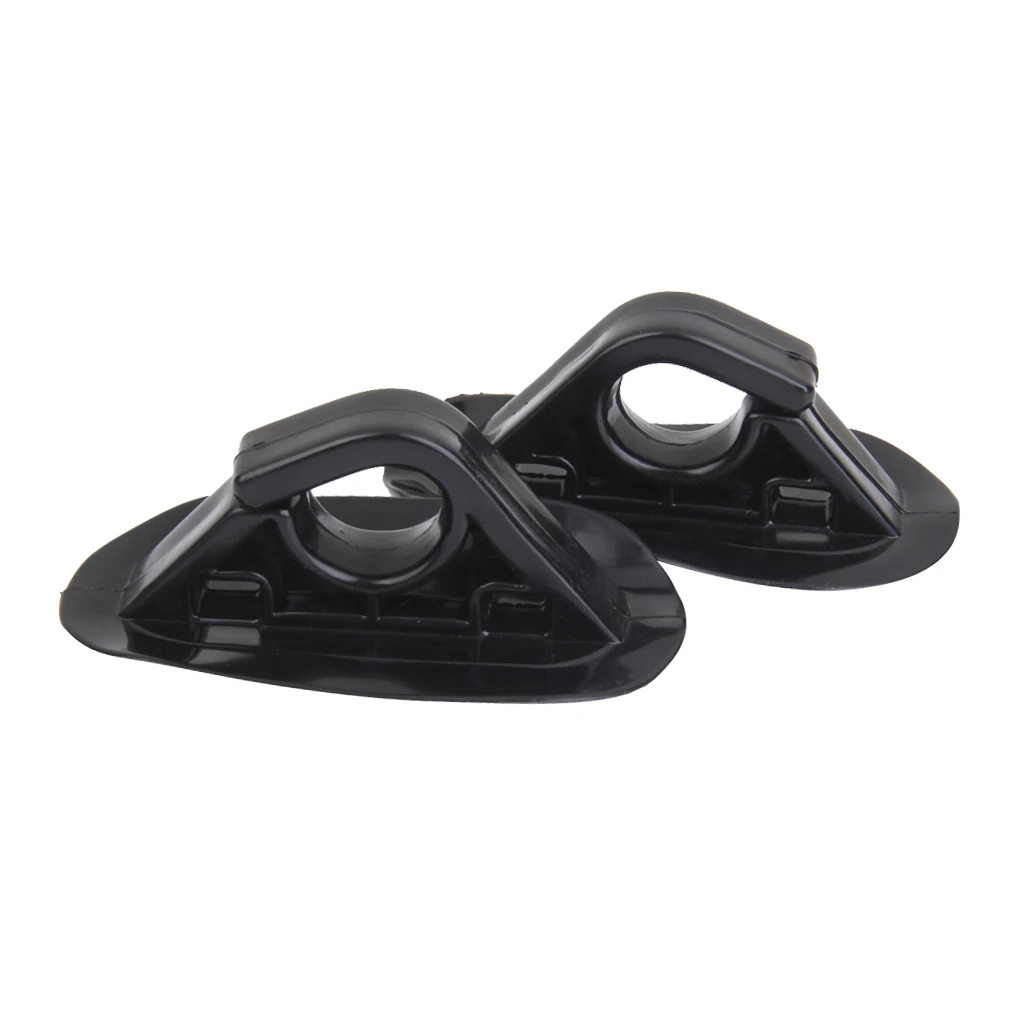Pair PVC Oar Paddle Holder Hook Buckles 29mm Hole for Boat Kayak Rubber Dinghy Canoe Black