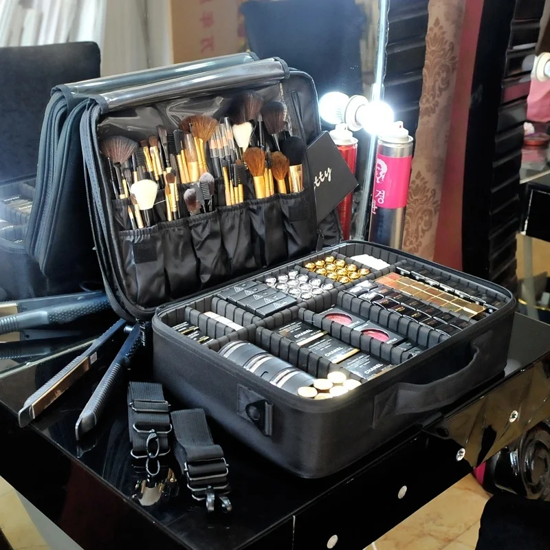 High Quality Professional Empty Makeup Organizer Bolso Mujer Cosmetic Case Travel Large Capacity Storage Make up Bag Suitcases High Quality Professional Empty Makeup Organizer Bolso Mujer Cosmetic Case Travel Large Capacity Storage Make up Bag Suitcases
