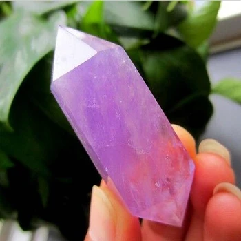 

Natural Amethyst Purple Quartz Crystal Double Wand Points Healing