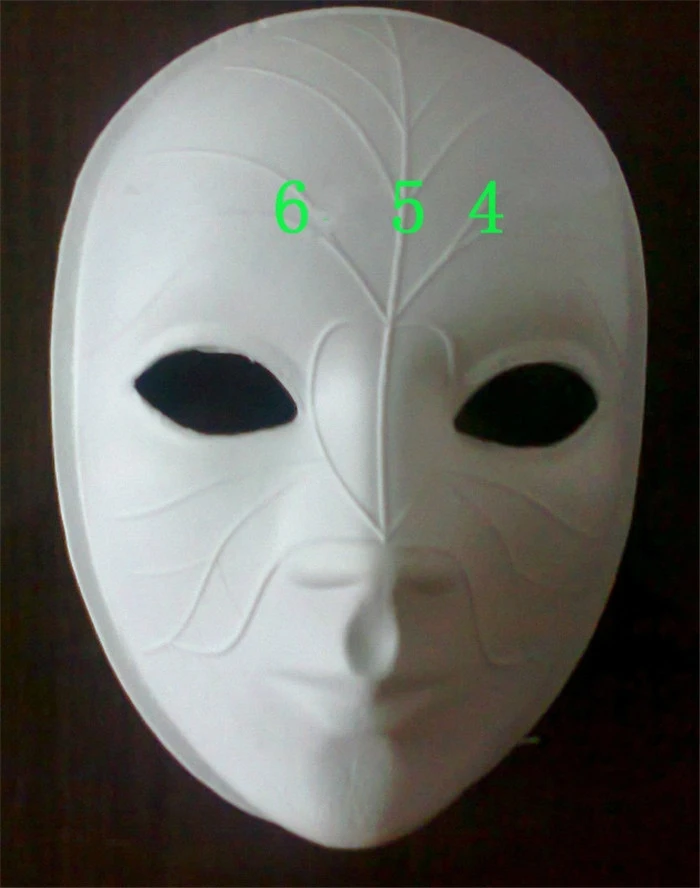 Paper Pulp Clown Masks Painting Facebook Carnival Mask DIY Blank White Masquerade Maskin Party