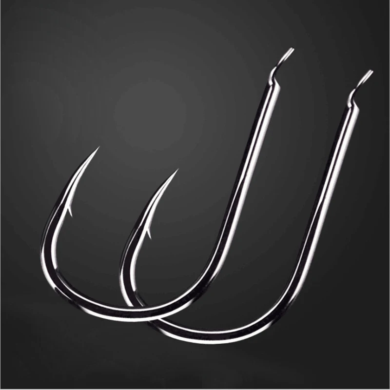 500PCS/Set High Carbon Steel Catfish Hook Barbed Catfish Fishing Hooks Wide Gape Fishing Tackle Accessories Sharp Fishing Hook