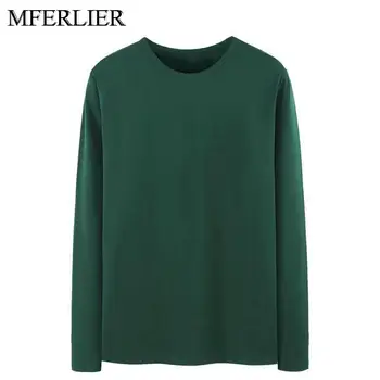 

MFERLIER Spring Autumn t shirt men 5XL 6XL 7XL 8XL large size Bust 160cm long sleeve Weight 165kg Plus size tshirt men 5 colors