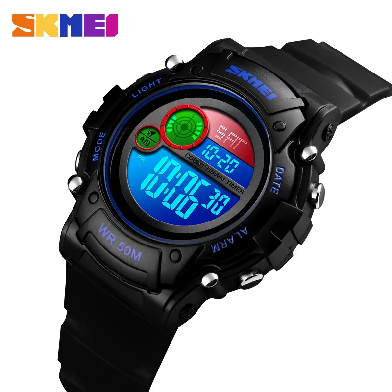 

SKMEI 1477 Children Kids Digital Wrist Watches Boys Girls Electronic Waterproof Sports Watch Back Light Time Week Date Display