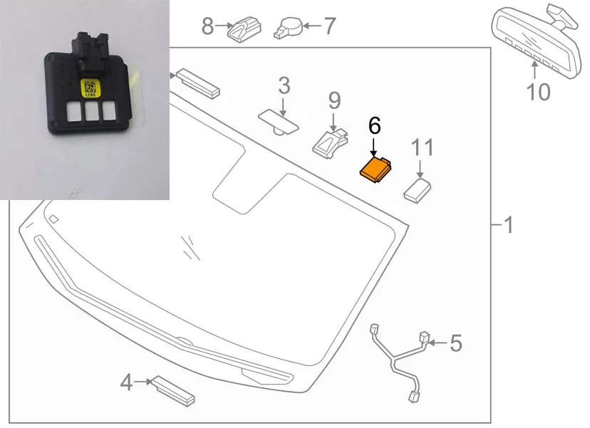 

for HYUNDAI CRETA IX25 13-18 Santa Fe Genesis Equus Windshield-Sensor 972573V100 97257 3V100