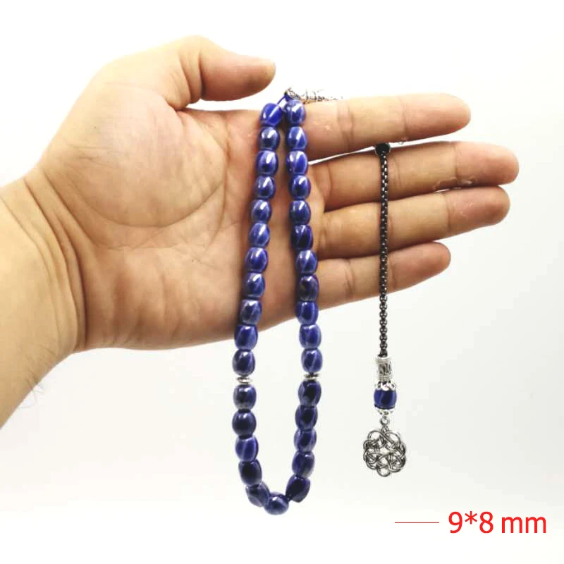 Керамика фарфор женские Tasbih 33 бусины 2019 новый стиль tesbih металлические кисточки леди браслеты мусульманский подарок четки