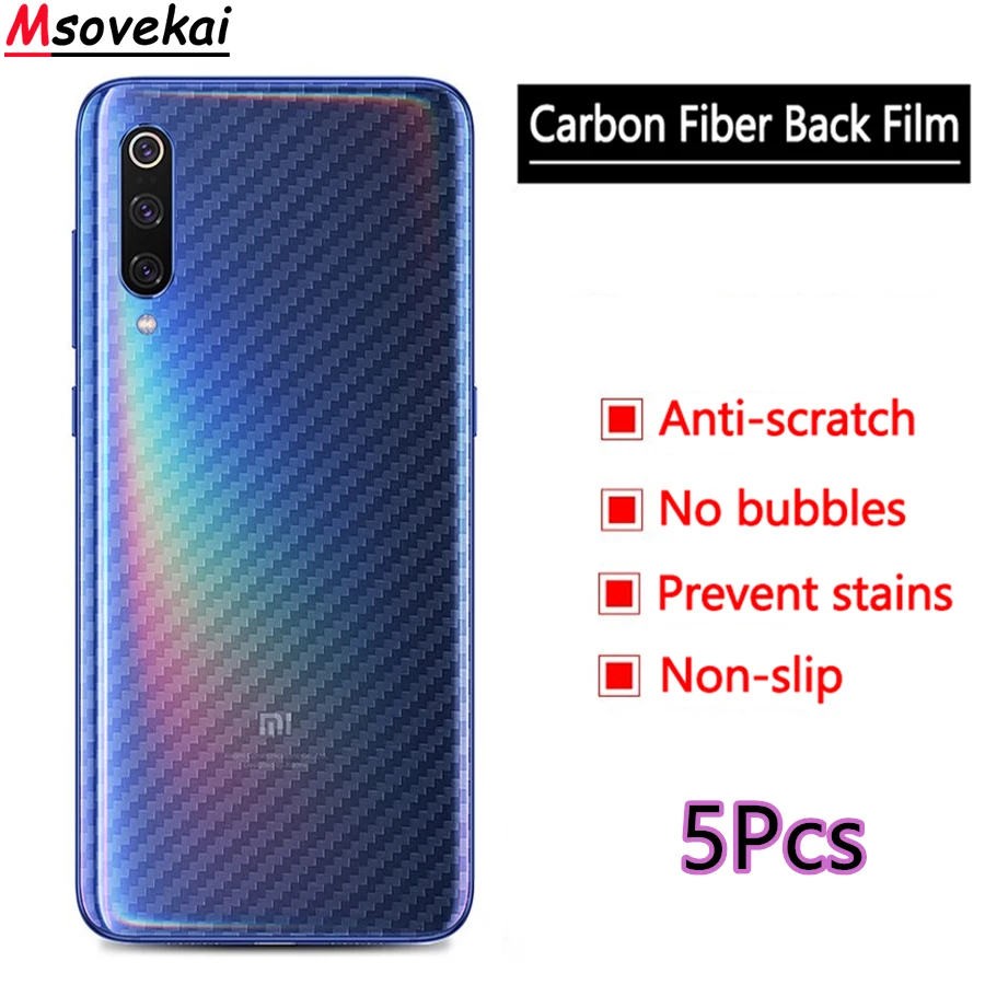 

5Pcs/lot 3D Carbon Fiber Back Screen Protector Film for Xiaomi Mi 9T Pro Mix 3 2S For Redmi K20 Pro 7A Y3 Y2 S2 PocoPhone F1 F2