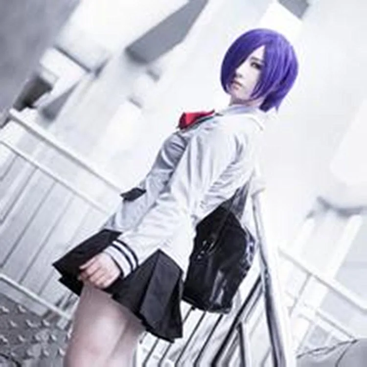 Аниме Токийский Гуль Touka Kirishima косплей костюм для женщин школьная форма полный комплект(блейзер+ юбка+ галстук