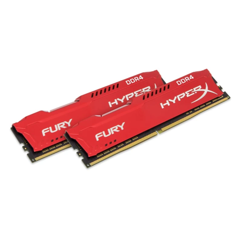 

HyperX FURY Red 16GB DDR4 3200 MHz Kit, 16 GB, 2 x 8 GB, DDR4, 3200 MHz, 288-pin DIMM, Rojo