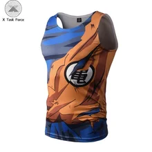 Бодибилдинг Dragon Ball Топы Для мужчин аниме топы жилет Наруто Фитнес Футболки Супер saiyan singlets zootop bear