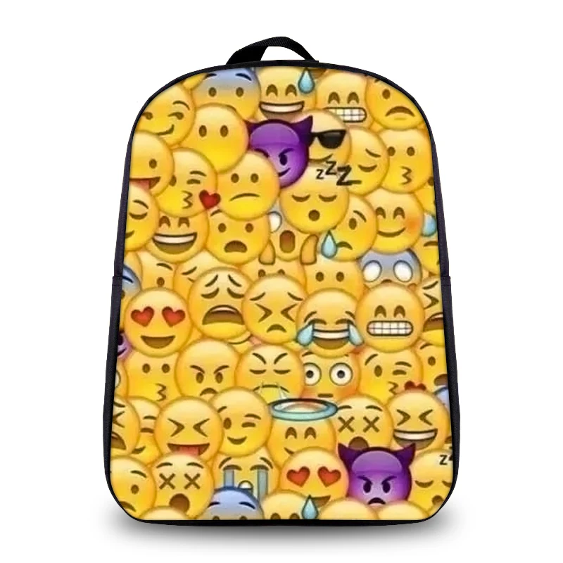 Fashion 3D Smiley Emoji Backpack Nylon Printing Backpack Bag Waterproof