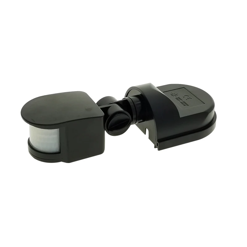 

PIR Motion Sensor 220V Portable Sensor Switch Plastic Detector Outdoor 180 degree Detection Motion Sensor black