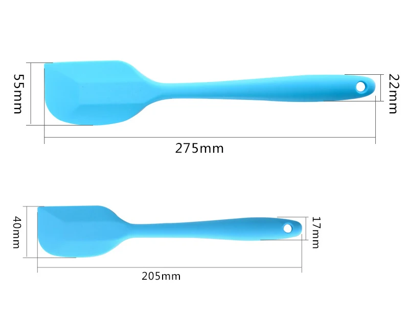 2Pcs Baking Pastry Spatula Set Silicone Spatula Non-stick Kitchen Cream Butter Cake Spatula Mixing Batter Scraper Mixer Kitchenware (2)