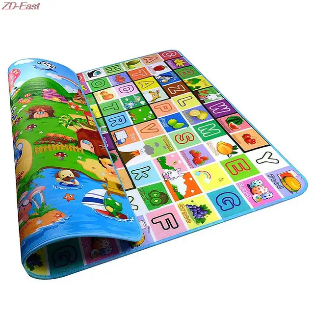 2mx1.8m Kid Baby Play Mat Floor Activity Happy Farm Rug Child Crawling