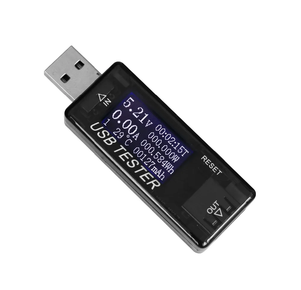

8 in1 USB Capacity Voltage Tester QC2.0 3.0 4-30v Electrical Power Test Current Meter Monitor Voltmeter Ammeter