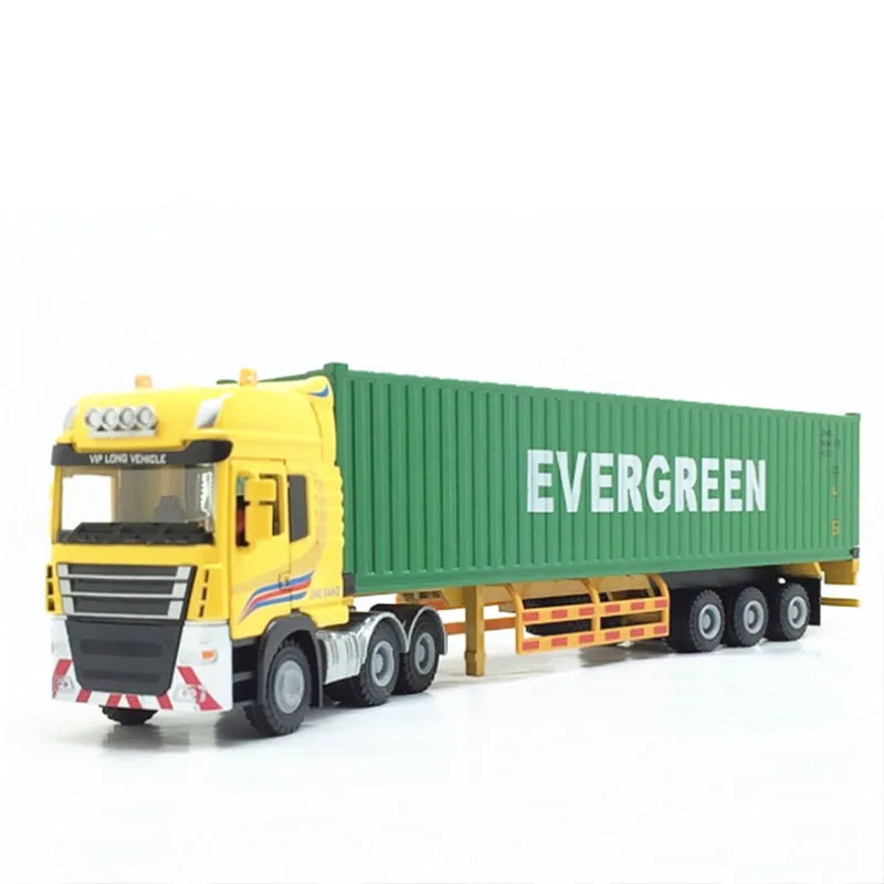 1/50 сплава металлический контейнер грузовика-трейлера грузовика высокое моделирование литья под давлением модель Инженерная машина игрушка для детей Подарки собирать парадное