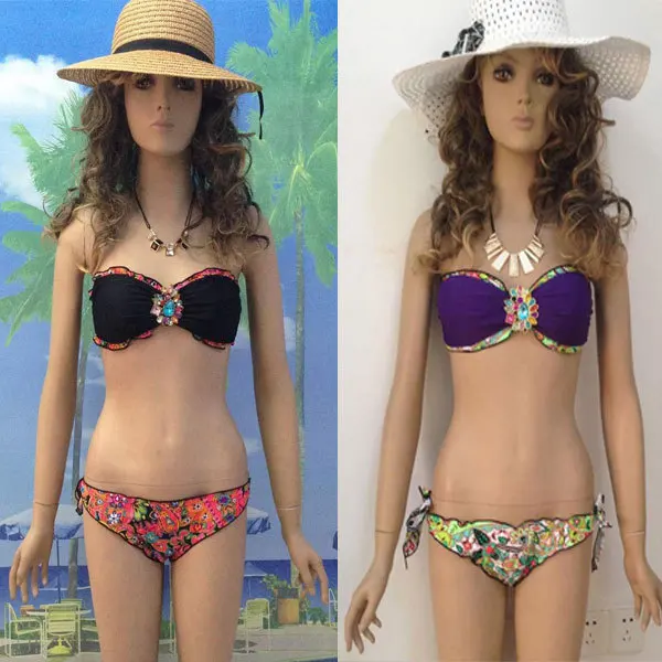 2 Color Sexy Fiesta Bandeau bikini S M L 6F4242 Swimwear New Arrival Bikinis Strappy Free shipping hot set |