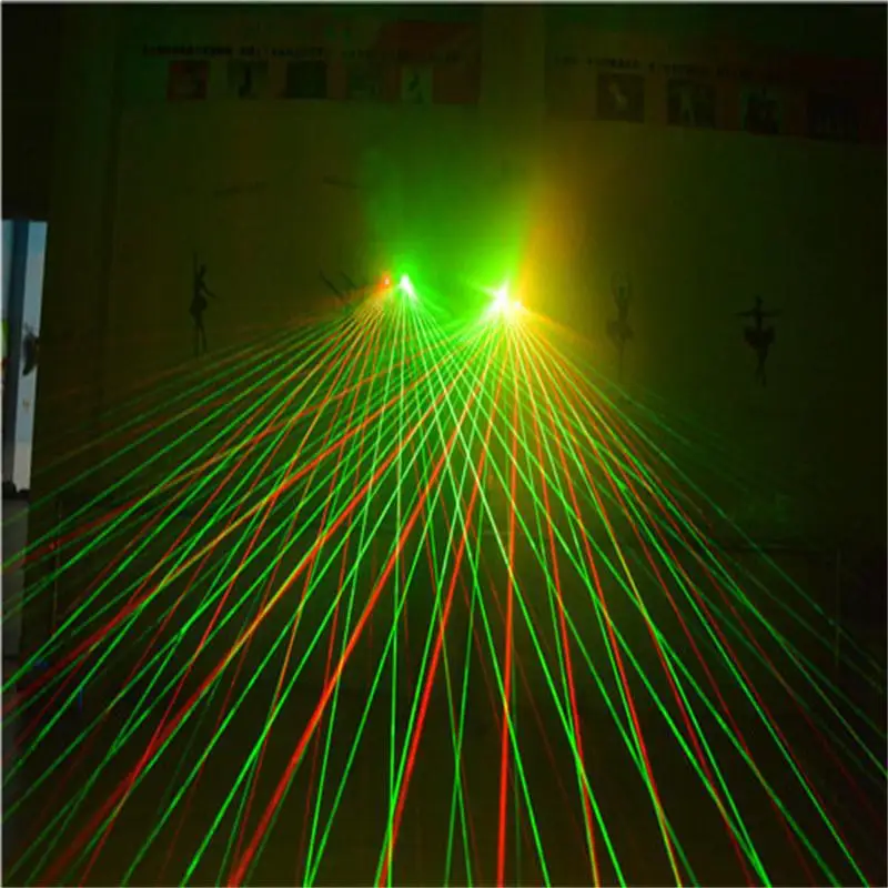Wecool зеленый красный лазер перчатки с 4 шт зеленый красный лазер s лазер для сценического танцевального шоу для клубной вечеринки с диджеем