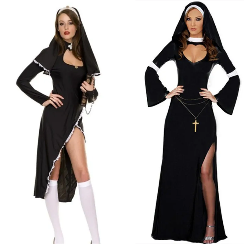 Nun Fancy Dress Ladies Religious Saints and Sinners Womens Adult Costume Outfit