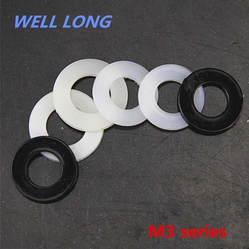 

500pcs/lot Nylon Screw Gasket Insulation Plastic Flat Pad Plastic Washer,M3.
