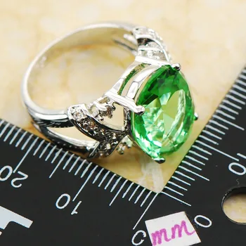 

Peridot 925 Sterling Silver Top Quality Fancy Jewelry wedding Ring Size 6 7 8 9 10 11 F1143