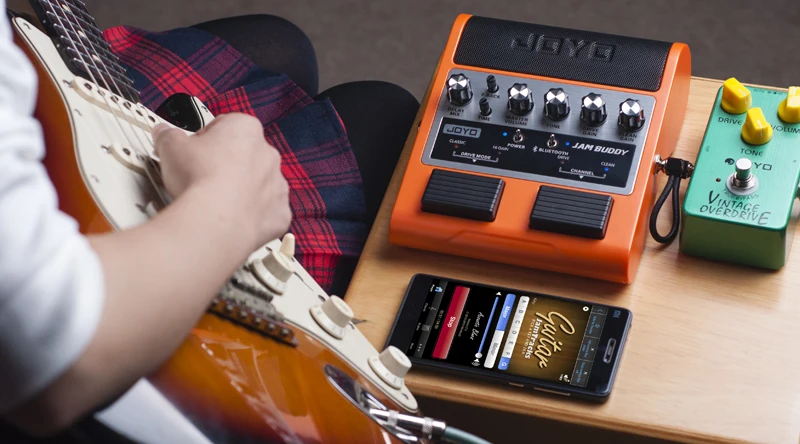 JOYO jam Buddy гитарный усилитель перезаряжаемый Bluetooth 4,0 двухканальный 2*4 Вт педаль Стиль гитары ra усилитель с задержкой чистые эффекты