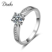 DODO proste cyrkon kamień pierścień 585 klasyczny biały złoty kolor pierścionki dla kobiet Bijoux kryształ biżuteria Anel Bague Anillos Mujer dm051(China)