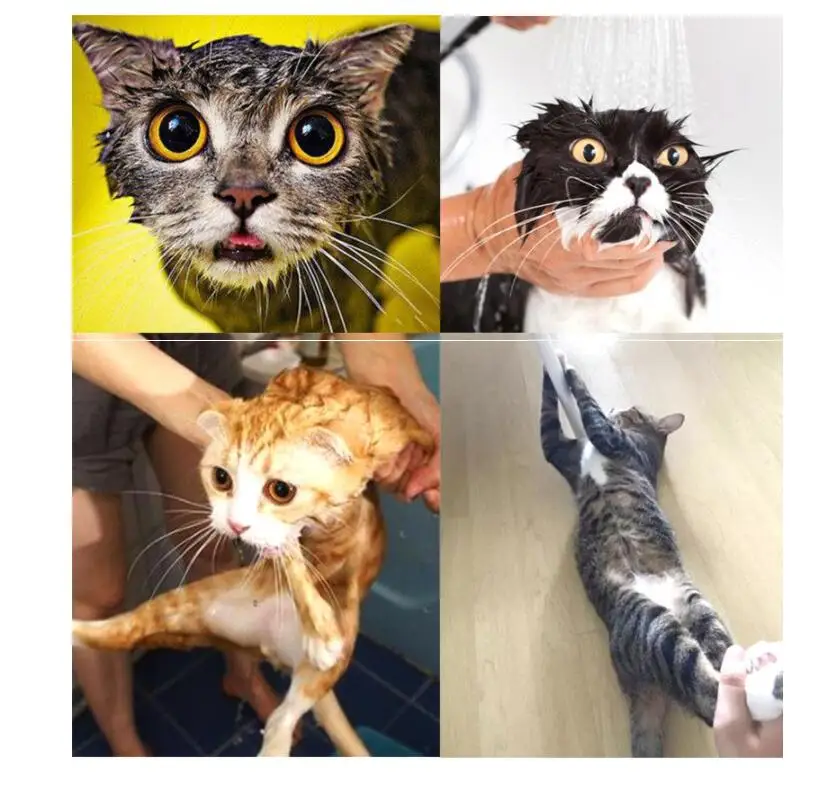 

Cat Bathing Washing Bag Anti-Bite Anti-Scratch Grooming Bag Adjustable Multifunctional Cat Shower Bags Breathable for Nail Trimm