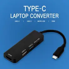 1080 P type-C концентратор для USB2.0/USB3.0/HDMI/Micro USB адаптер док-станция для ПК мобильный телефон ноутбук компьютер