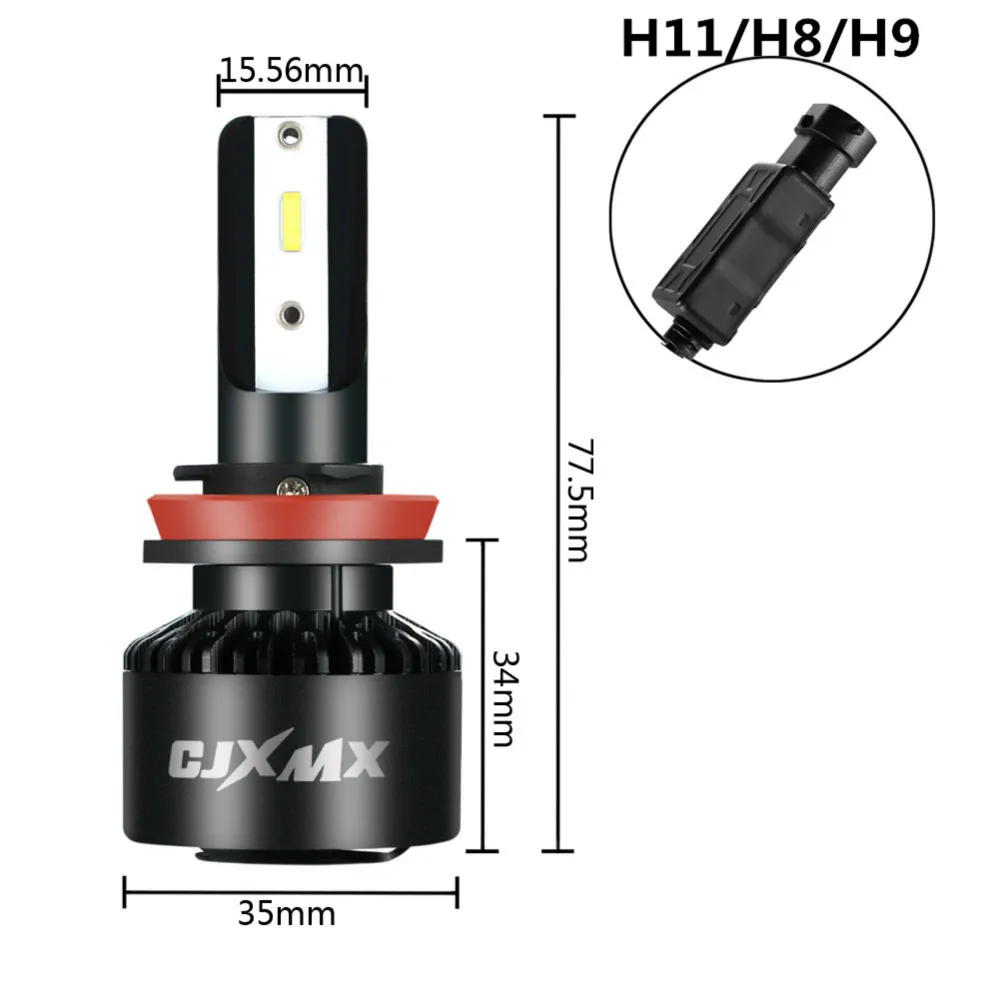 CJXMX H7 светодиодные, под шину CANBUS, для автомобиля лампы H4 H8 H9 H11 светодиодный лампы 8000LM/комплект 60 W авто фары 12 V 24 V 6500 K автомобильных фар лампа