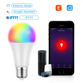 

Tuya Smart WiFi RGB LED BULB RGB-C-W-7W Works With Google Home (no hub required) Smart Life APP Control Bulb