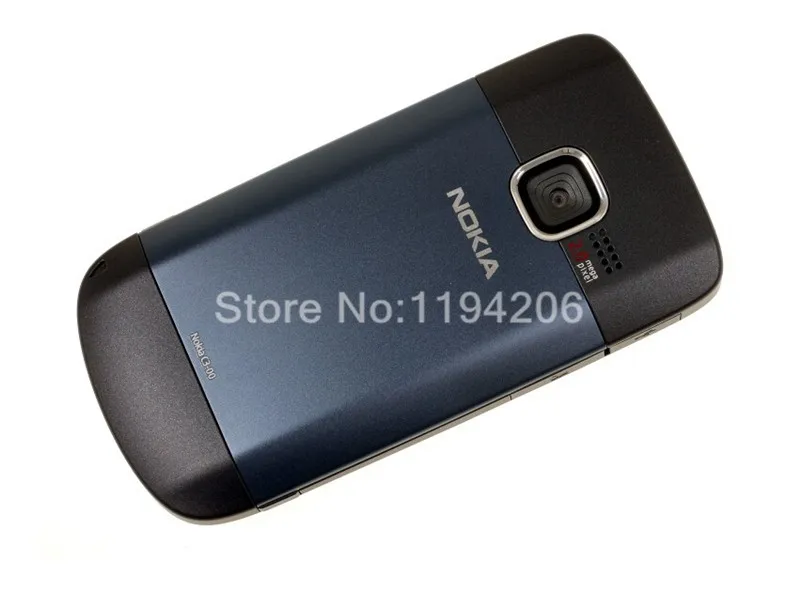 Refurbished nokia c3-00 WIFI 2MP bluetooth camera Jave unlocked phone blue 2