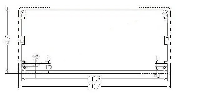 4 шт./лот алюминиевые коробки электроника подходит для pcb размер 43x103 мм