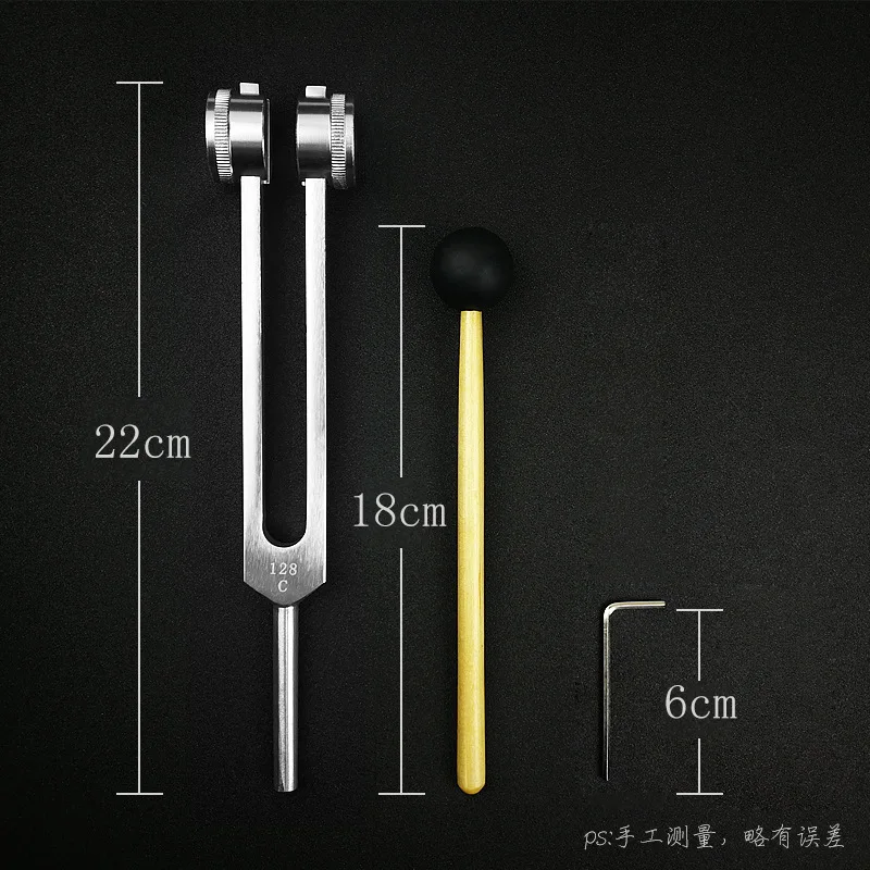 Алюминиевый медицинский камертон 128 Гц/128C тюнинговая колонка с корпусом из дерева физическая акустическая лабораторная вилка