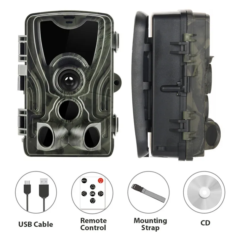 

portable outdoor Hunting Camera HD Trail Cameras HC-801A 16MP1080P Photo Trap 0.3s Trigger Wildlife Infrared Shooting Camera
