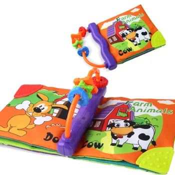 

Baby Toys Crib bumper Baby Cloth Book Baby Rattles Knowledge Around Multi-Touch Colorful Bed Bumper for Kids toys