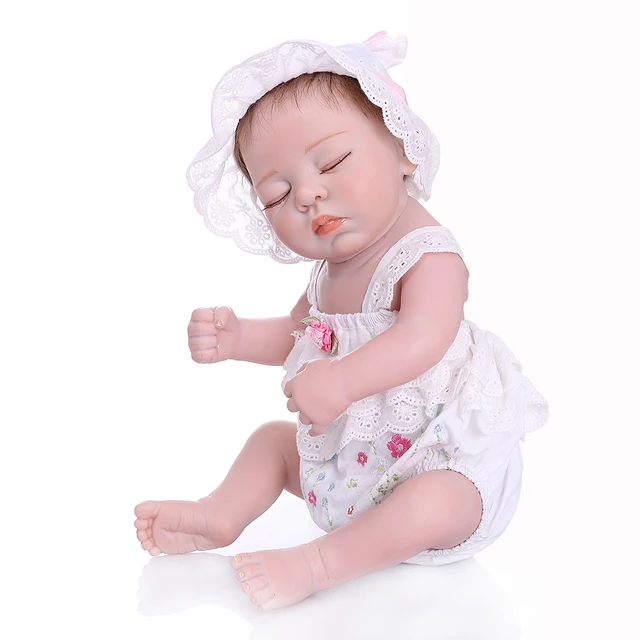 Npk, bebê recém-nascido realista, 48cm, corpo inteiro macio, silicone  realista, bebê dormindo, anatômico, correto