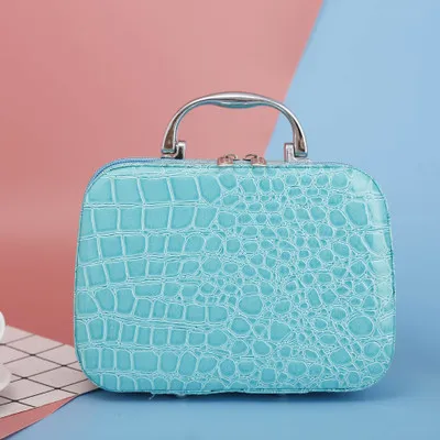Sky Blue Женская маленькая косметичка, косметичка для макияжа, маникюрные сумки, дорожный несессер, косметичка, органайзер, сумка для кистей, чехол для макияжа, чехол - Цвет: Sky Blue