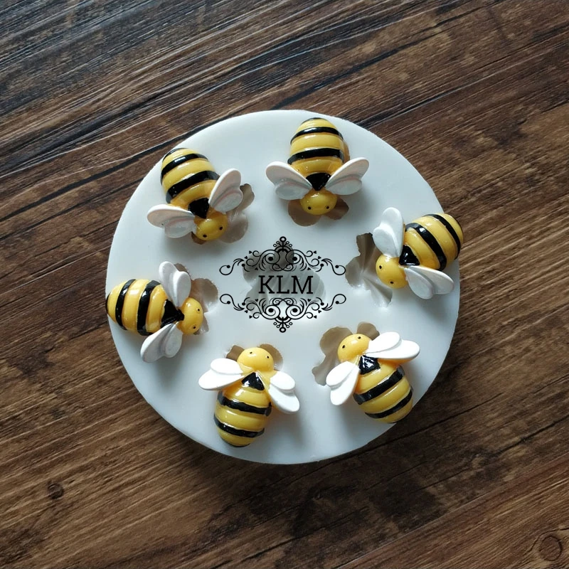 

New 7PCS Little Bee Silicone Cake Decoration Mould Chocolate cake lace decoration tools Sugarcraft DIY baking mold