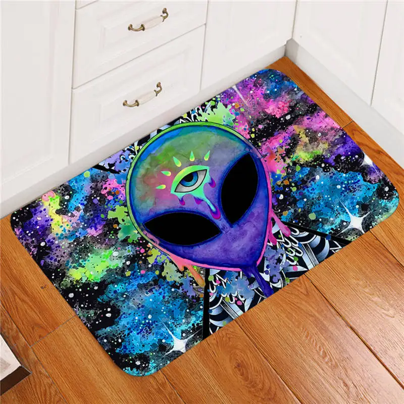 Trippy Alien Trippy Alien by Brizbazaar ковер акварельный ковер третий глаз напольный коврик Мандала блюдце нескользящий коврик для спальни для мальчиков - Цвет: Trippy Alien