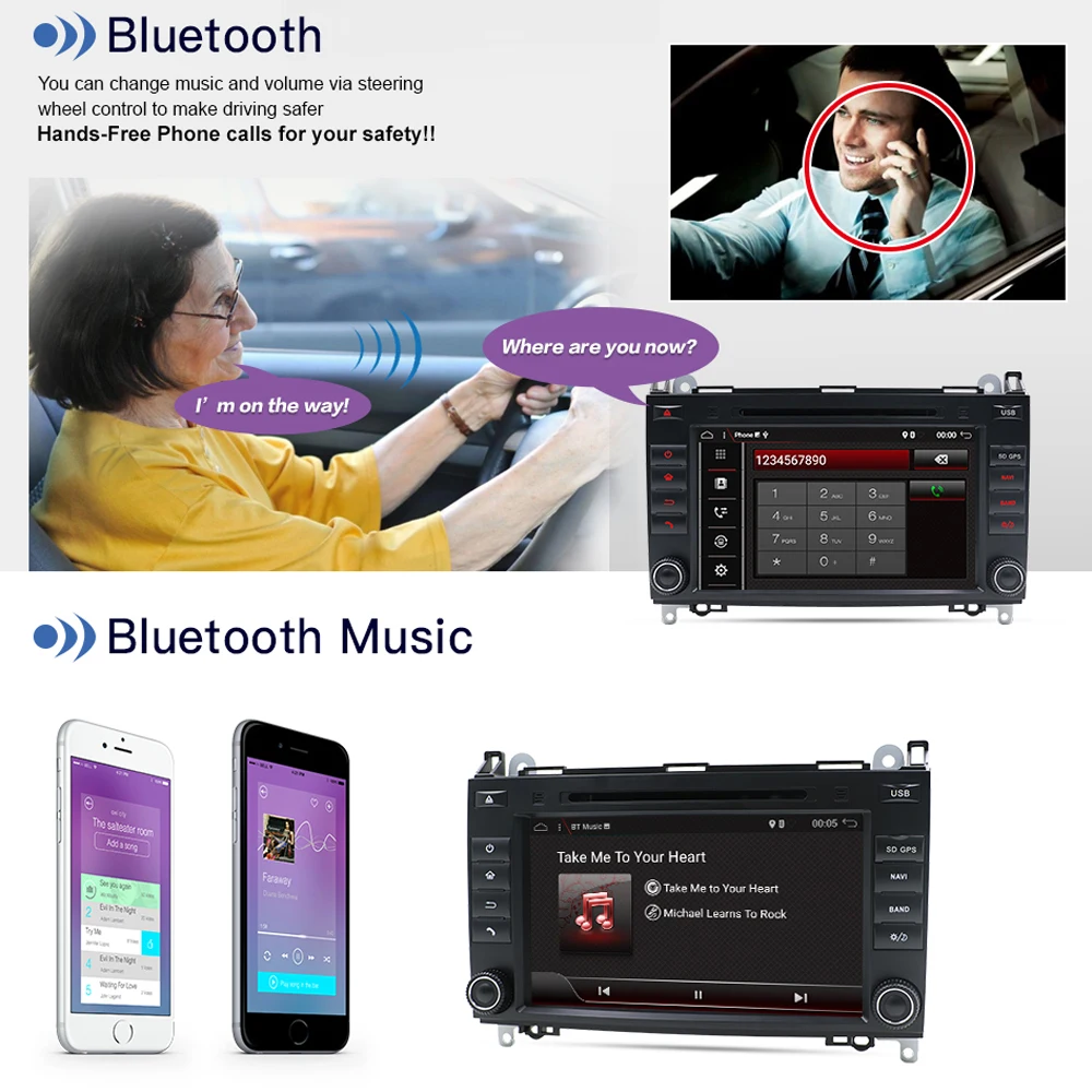 Discount Android 9.0 Car DVD Player for Mercedes Benz B200 A B Class W169 W245 Viano Vito W639 Sprinter W906 Radio Multimedia GPS Navii 5