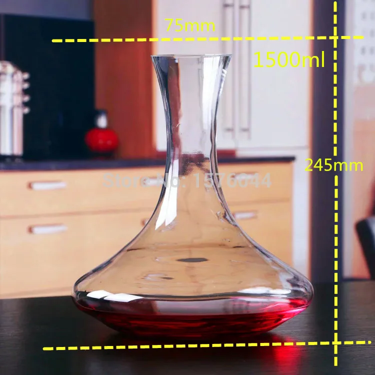1 шт. 1500 мл стеклянные винные графины уникальный стакан Графин для вина кувшин для воды винный контейнер лево барный инструмент косой рот чайник J1100