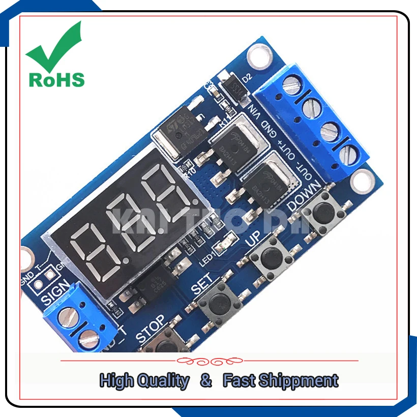 

Trigger cycle timing delay switch circuit Dual MOS tube control board instead of relay module 12V 24V