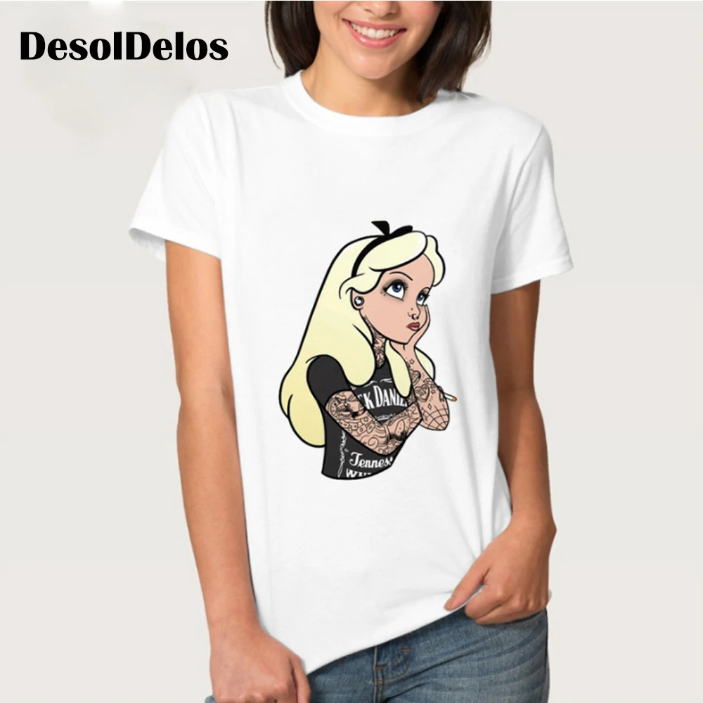

Punk Princess Printed T Shirt 2019 Summer Style Fashion Women T-Shirt funny Harajuku short sleeve casual tees lovrly tops