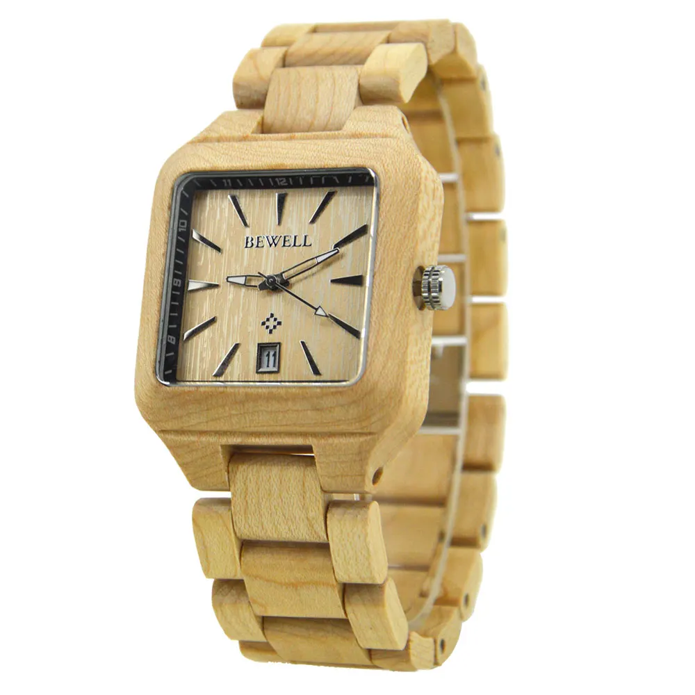 BEWELL WOODEN WATCH