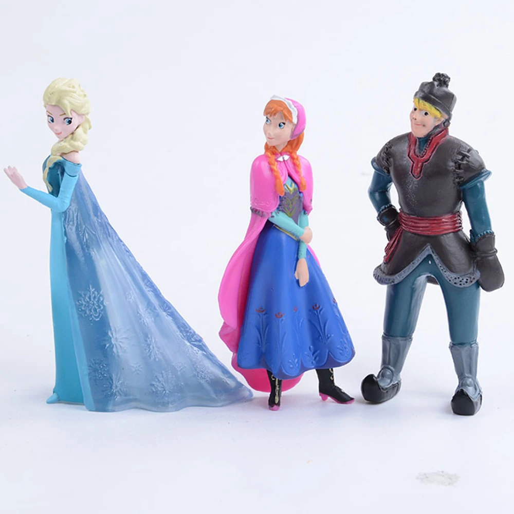 Дисней фигурки принцессы 10 см аниме ПВХ фигурка Кристофф Свен Олаф Замороженные Игрушки на день рождения для детей рождественские подарки DS04