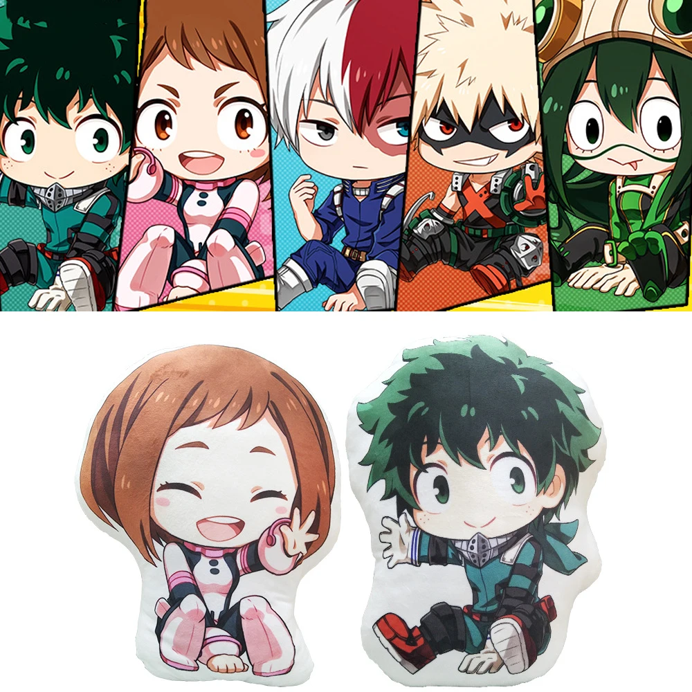 Janpanese Anime My Hero Academia Soft Stuffed Plush Toys My Hero Pillows Plush Doll Toys For Children Christmas Pillow Gifts