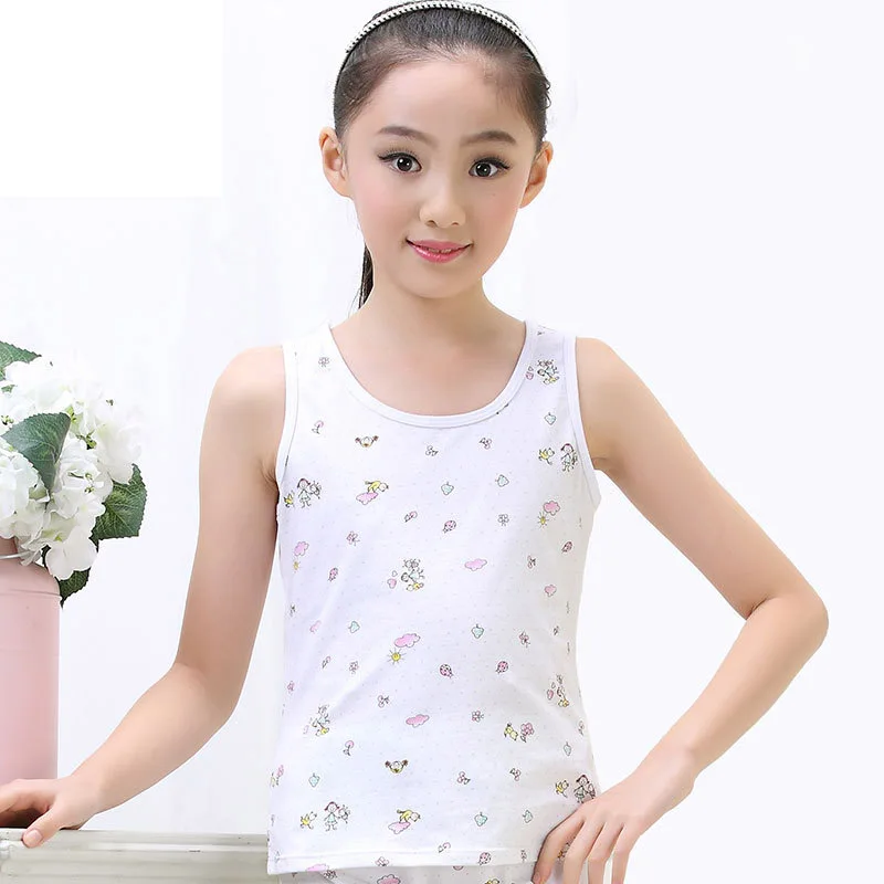 2-13 Years LOREZA ® 5 Girls Cotton Undershirts Tank top Children Sleeveless Various Motives 