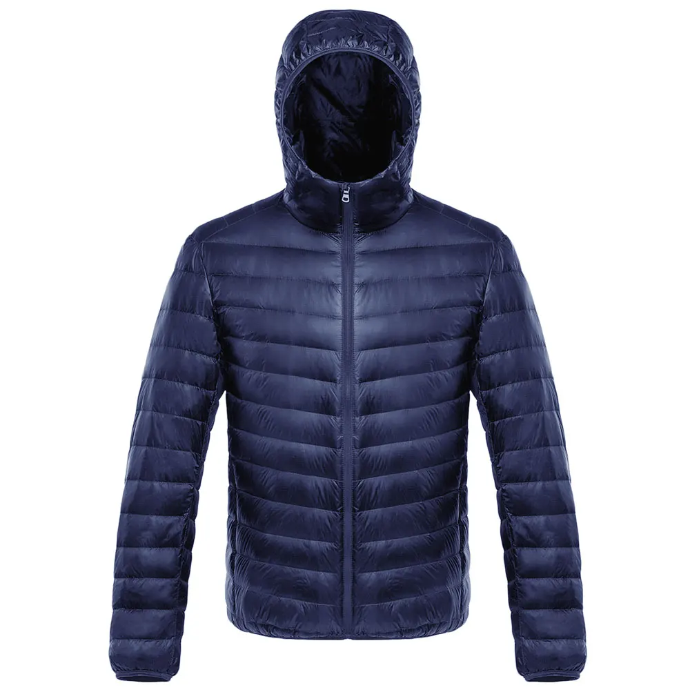 Hooded Down Jackets Men Autumn Winter 90% White Duck Down