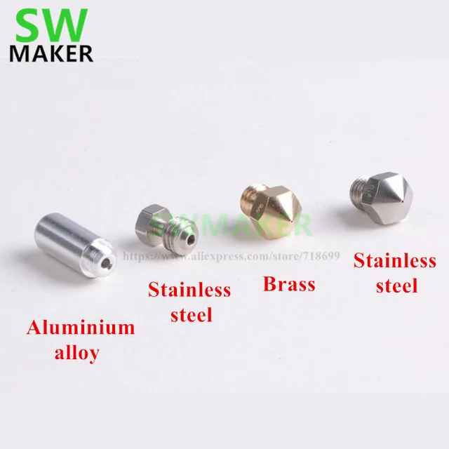 

1.75mm thermal barrier tube 0.4mm Titanium alloy / brass nozzle MK10 All Metal Hotend Kit for Flashforge/CTC/Wanhao 3D printer